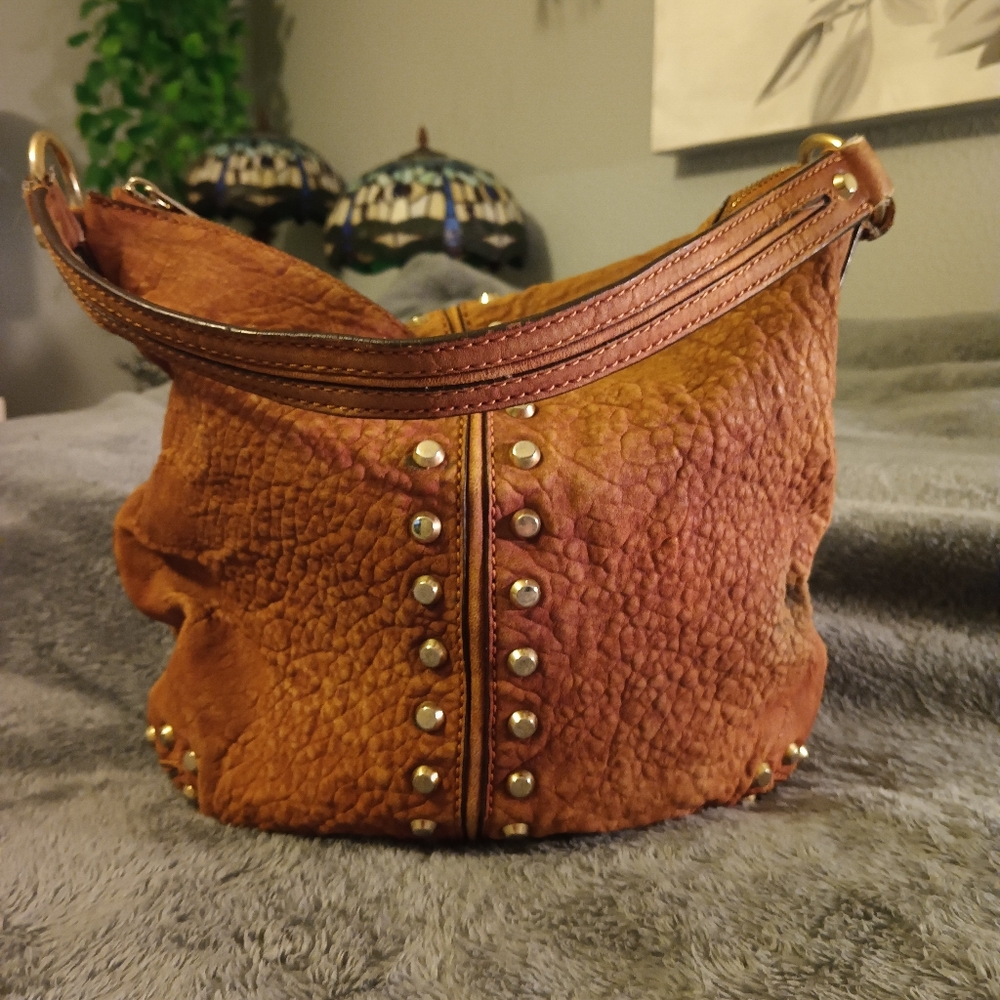 Michael Kors Studded Leather Shoulder Bag